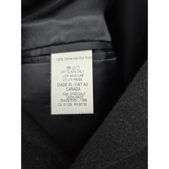 Vtg Ralph Lauren 100% Camel Hair Jacket Blazer 46L Two Button Jacket Canada Blck - Picture 4 of 10